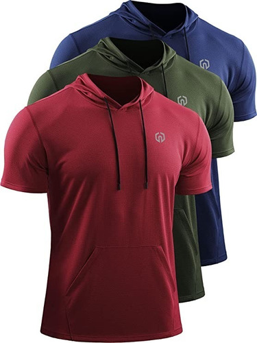 3 Camisas Con Capucha Franela Pack De 3 Camisas S M L Xl 2xl