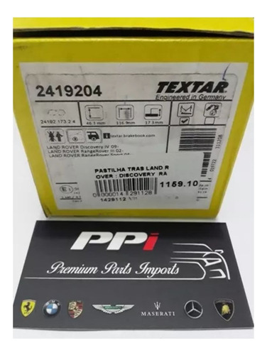 Pastilha Tras Range Rover 05 A 13 2419204 Lr015519 Lr032060