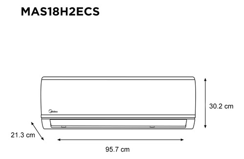 Minisplit Midea Ecosaver-32 Inverter Seer 18.9, 1.5 Ton, Frío Calor, 220v