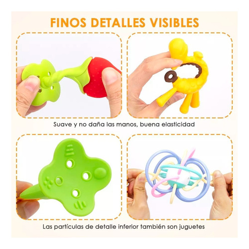 Mordedor Para Bebé 10 Pzs Juguete Cepillo De Dientes Encías
