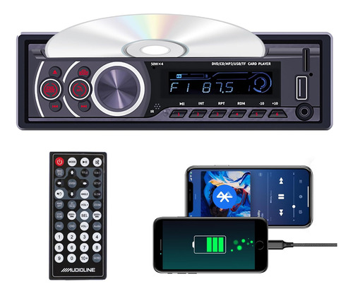 Radio De Coche Bluetooth Single Din Audio Estéreo Para Autom