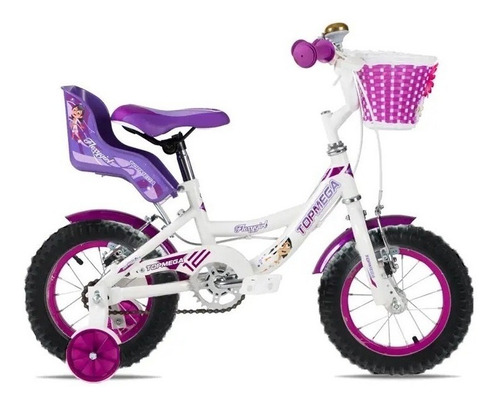 Bicicleta Rodado 12 Top Mega Flexygirl R12 Cub.neg Nena