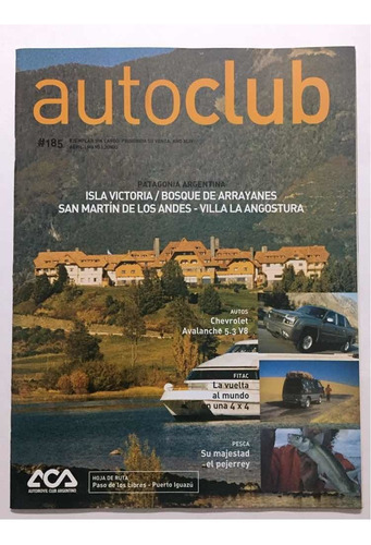 Revista Autoclub # 185 Abril 2005+hoja De Ruta Paso Libres