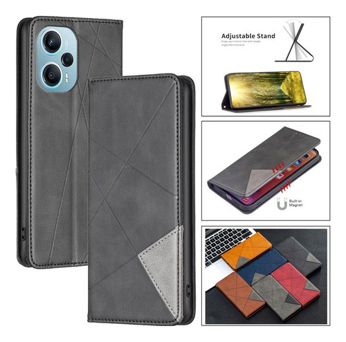 Funda De Cuero Tipo Cartera Para Xiaomi Poco F5 X5 Pro C55 M