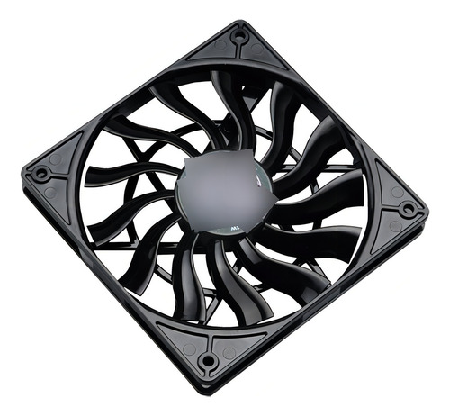 Slim Fan Akasa 120mm Alto Fluxo De Ar 54 Cfm Fino Pwm 4 Pin Led Sem Led