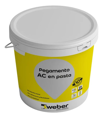 Adhesivo Cerámico Ac Pasta 25kg Weber