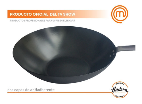 Wok Acero Carbono Hudson Mango Planchuela 30 Cm