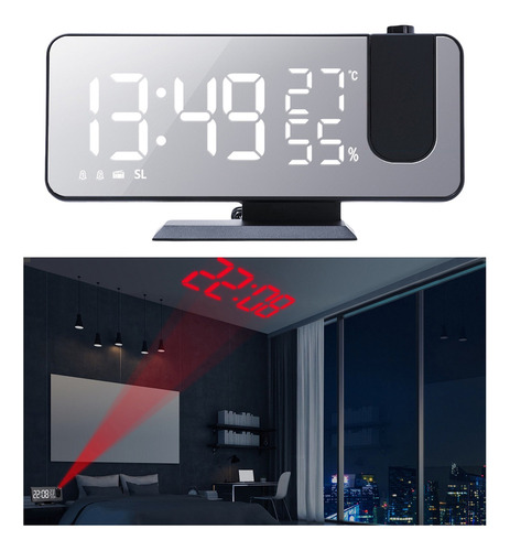 . Projeção Relógio Despertador Rádio Fm Digital Clocks