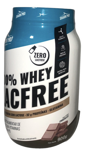 100% Whey Lacfree Chocolate 900g - Shark Pro - 32g Proteína
