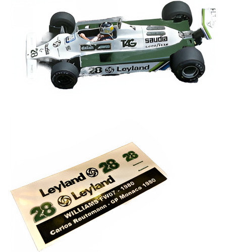 Calcas Al Agua Williams Fw07 Lole Reutemann Monaco 1980 1/43