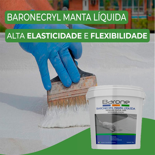 Manta Líquida Emborrachada Barone 12kg Cor Branca