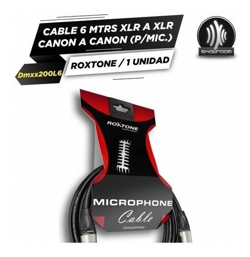 Imagen 2 de 6 de Cable Xlr Canon Microfono - 6 Metros - Roxtone Dmxx200l6