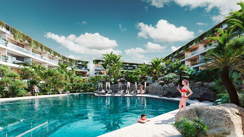 Departamento En Venta En Playa Del Carmen, Quintana Roo, The Leaf, Estilo Vanguardista
