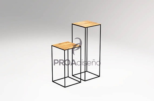 Mesa De Apoyo Arrime Auxiliar De Living Doble - Lila 1.1