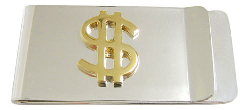 Clip De Dinero Dorado Con Signo De Dólar Diseño Kiola