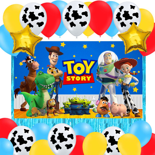 Kit Decoración Fiesta Toy Story Buzz Woody Globos Lona