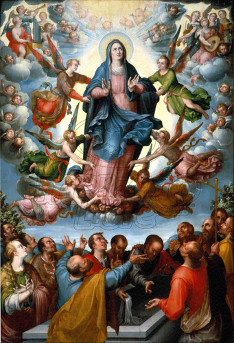 Lienzo Canvas Arte Sacro México Asunción De La Virgen 75x50