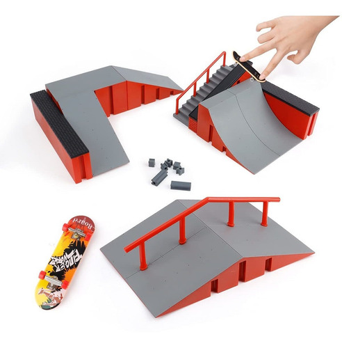 Finger Skateboard Ramp Set Fingerboard Ramps Skate Park...