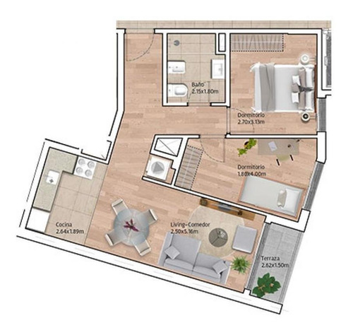 Imagen 3 de 7 de Venta Apartamento 2 Dormitorios Tres Cruces