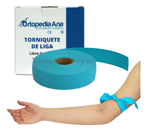 Torniquete De Liga Sin Látex Desechable Rollo (25 Piezas)