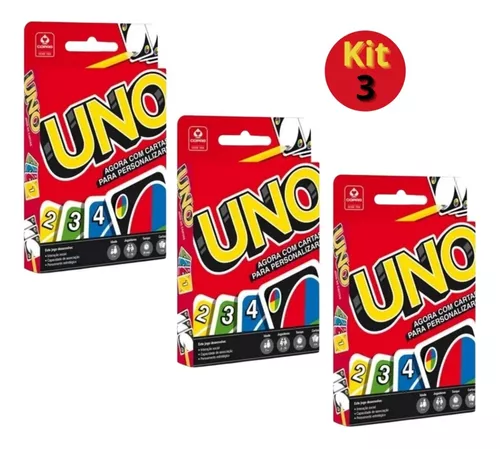 Jogo Uno 114 Cartas Kit Com 2 Baralho Original - Copag