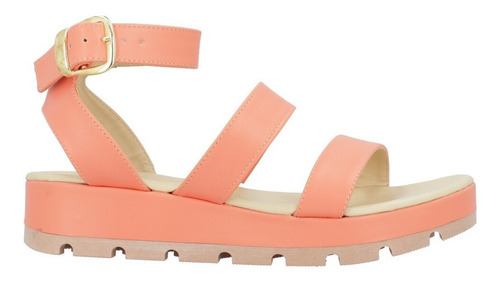 Sandalia De Plataforma Para Mujer Color Chabacano De Látigo