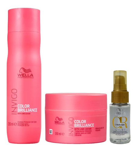 Kit Shampoo Máscara Brilliance Oil Reflections Light Wella