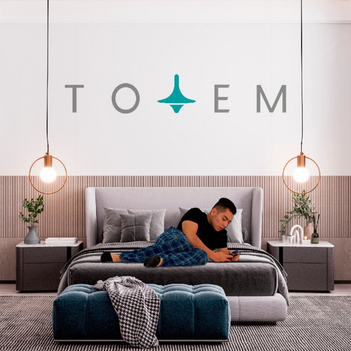 Colchón King Size Memory Foam / Colchon En Caja Totem Color Gris