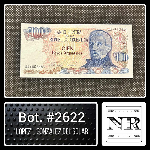 Argentina - 100 $a - Año 1983 - Bot. #2622 - L | G Del S