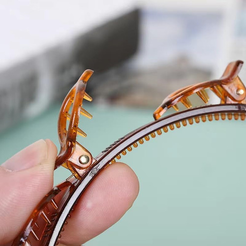Cintas Plásticas Trenza Doble Con Clips, Para Pelo Rizado