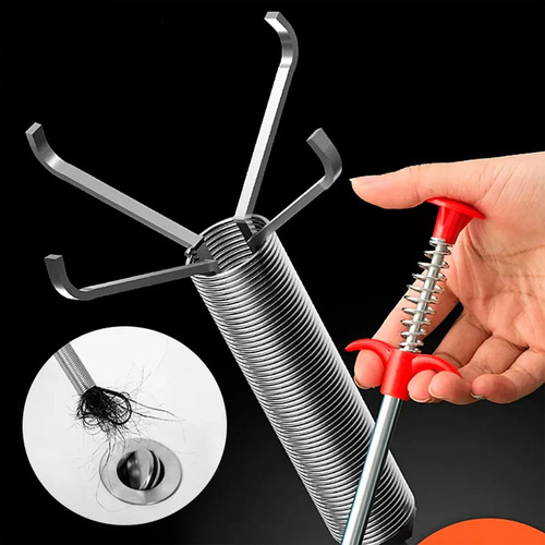 Limpiador De Caños Tuberías Flexible 60 Cm Fácil De Usar