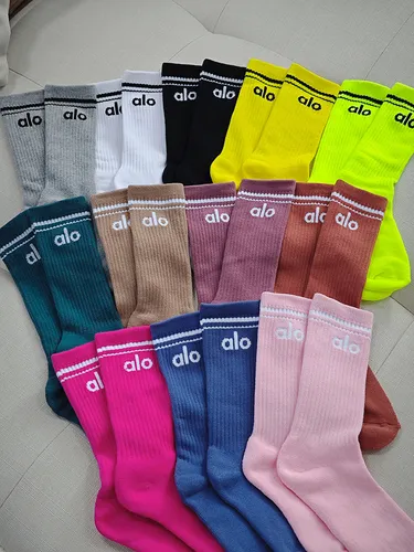 Gorra De Béisbol Alo+3 Calcetines De Yoga Moda De Algodón