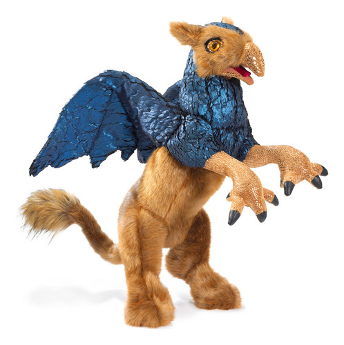 Folkmanis Griffin - Marioneta De Mano, Beige, Azul, Negro