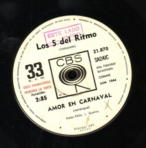 Los 5 Del Ritmo Amor En Carnaval Simple Pvl  