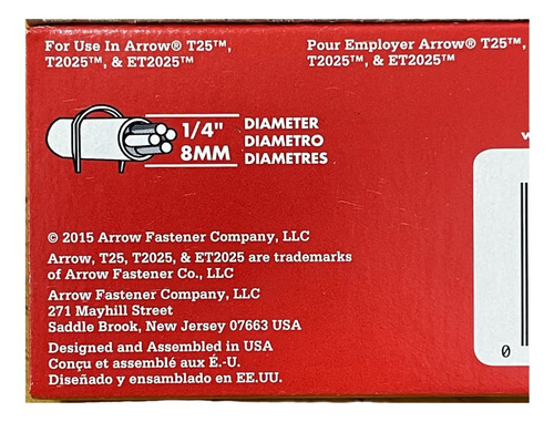 Grampas Grapas P/cables Origen Usa 11 14 Mm 1000u T25 Arrow
