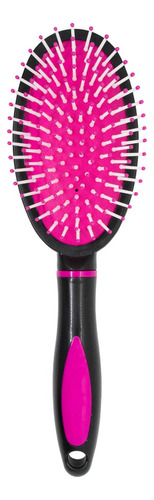 Diswald & Co Cepillo Ovalado Peinado Y Brushing Pelo Cod 382 Color Negro Y Fucsia