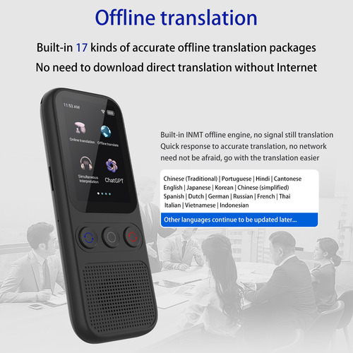 Dispositivo Traductor Conversión De Idioma Traductor Grabaci