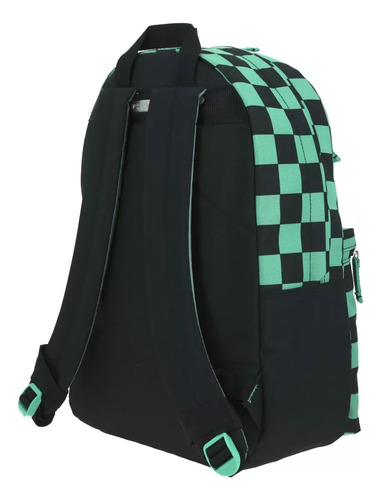 Mochila Grande Chenson Colors24 1818 Juvenil Cuadros Verde