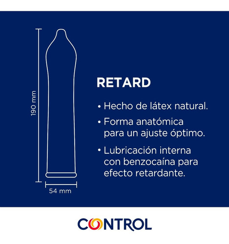 Imagen 3 de 7 de Preservativos Control Retardante X12 Uds