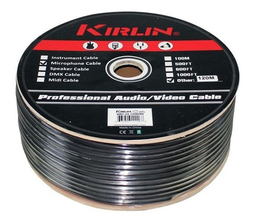 Cable Balanceado De Micrófono Kirlin Rollo 100mts