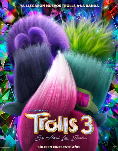  Póster Original De Cine Trolls 3