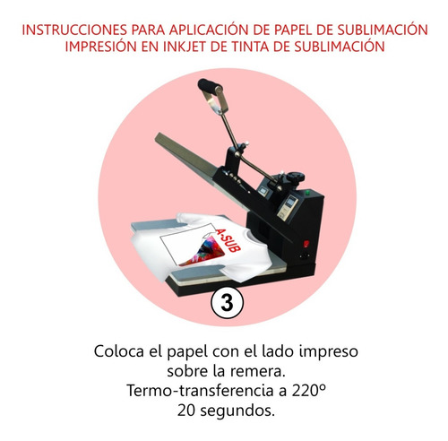 Imagen 8 de 9 de Papel De Sublimacion Secado Rapido A-sub A3 100 Hojas Remera