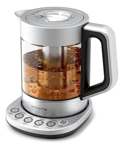 Hervidor Eléctrico Vianté Con Infusor De Té Para Té De Hojas