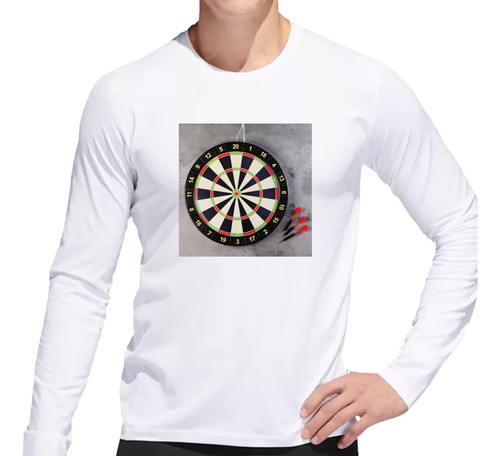 Remera Hombre Ml Dardos Juego Destreza Mano Apuntando