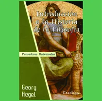 Comprar Introducción A La Historia De La Filosofía - Georg Hegel