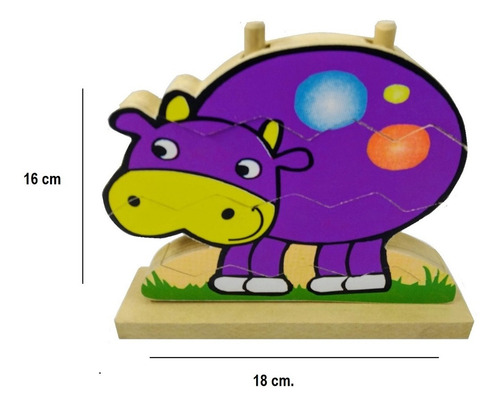 Juego De Ensartar Vaca Ensartado Madera Idáctico Luhjbn