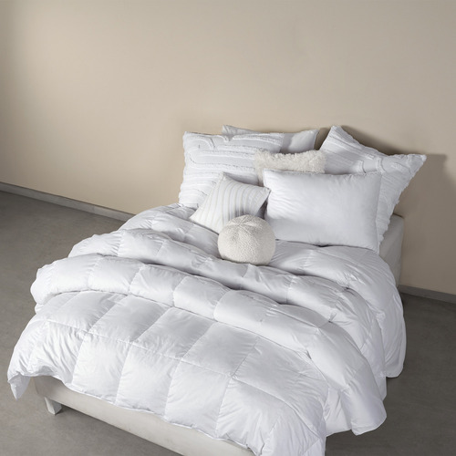 Vianney Edredon Relleno De Plumas Reales Matrimonial Xl / Queen Size Duvet Blanco Calidad Premium, Suave, Esponjoso, Fresco Y Transpirable