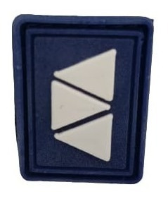 Insignia De Pvc Grado Policia Subinspector  Fondo Azul