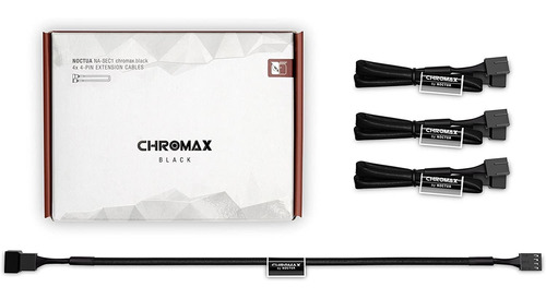 Cables De Extension Noctua Na-sec1 Chromax 3 / 4 Pines Ne...