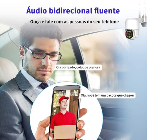 Imagem 2 de 7 de Cámara 360 Wifi De Segurança Hd 1080p Com Alarme